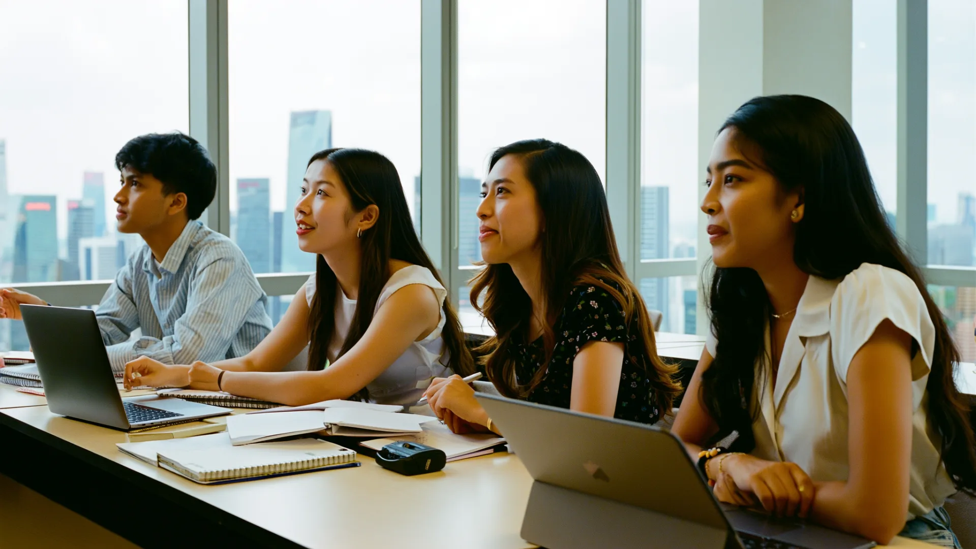 A FINternship cohort working in Singapore